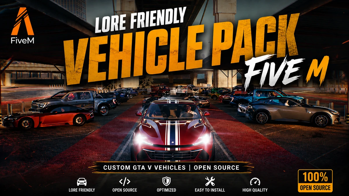 Lore Friendly Vehicle Pack FiveM | Custom GTA V Vehicles | Open Source
